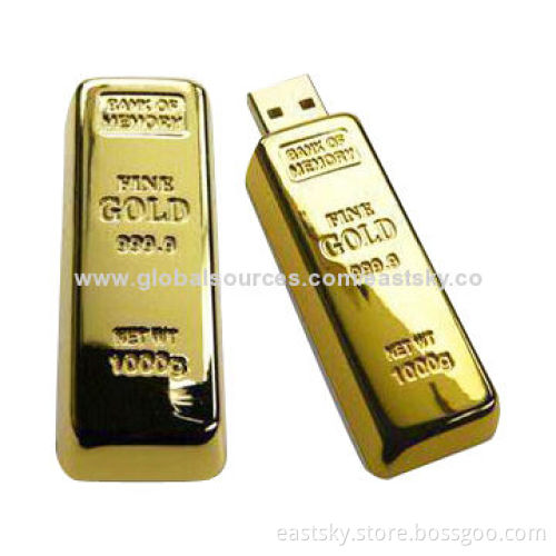 Goldbar Style USB Flash Drive, Up to 32GB Memory Capacity, No Driver Needed